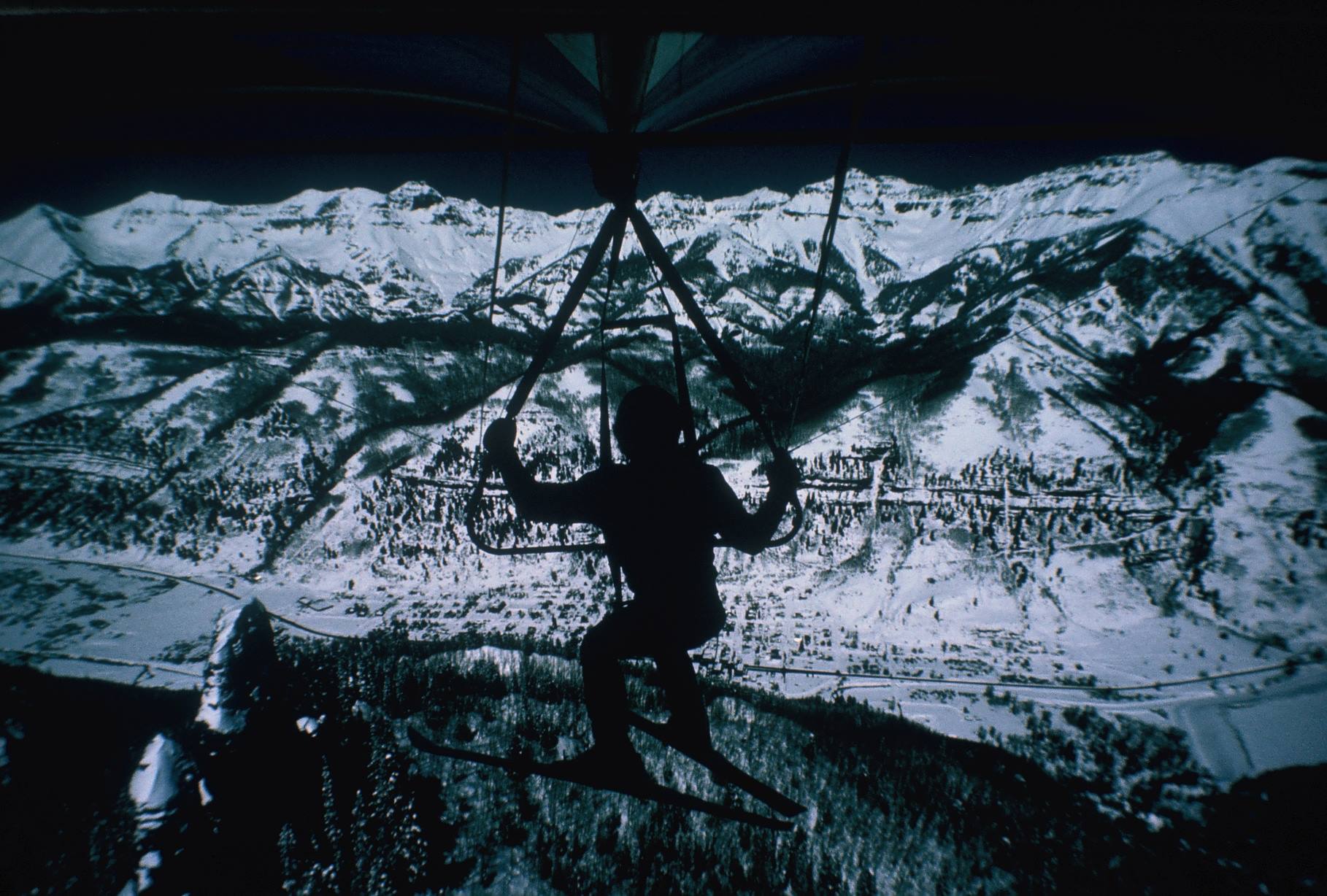 Swing seat flying high and free. Circa 1974. photo courtesy of Clint Wolf.